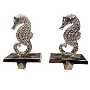 Seahorse Stocking Holder Hanger Coastal Christmas Holiday Beach